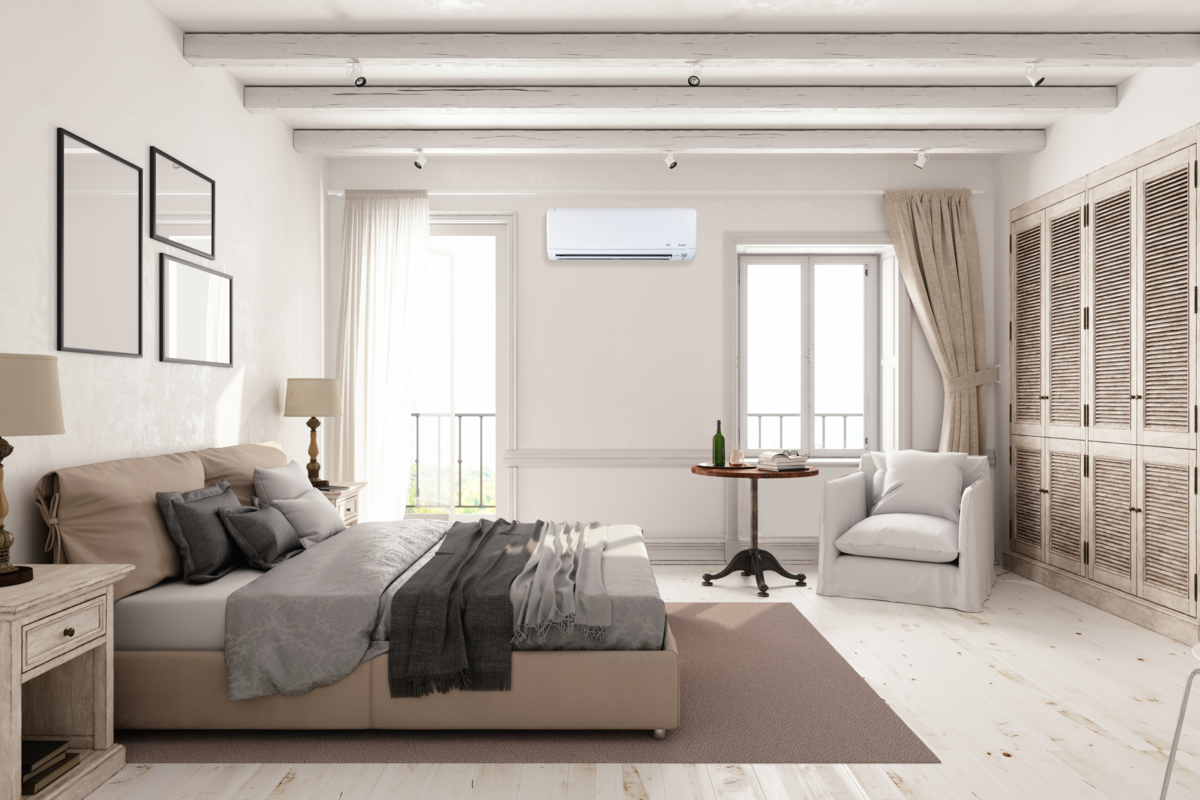 picture of the inside of a house with a ductless mini split